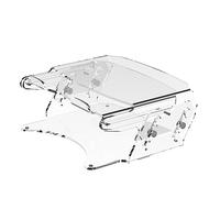 Dataflex Addit Rialzo Monitor - Regolabile 570, acrilico trasparente, supporto ergonomico per monitor fino a 15 kg, portadocumenti incorporato, altezza regolabile 100-160 mm