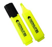 DATAGLO 10 evidenziatori gialli con punta a scalpello SQ. Classpack - Confezione da 10. Evidenziatori da revisione giallo neon/fluorescente.