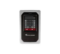 DataLocker DL4 FE - Disco rigido USB-C/A da 500 GB, con crittografia hardware AES-256 bit, display a colori e certificazione FIPS 140-2 Level 3, conforme al GDPR/GDPR, DL4-500GB-FE