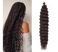 Datanala Ocean Wave - Extension di capelli ricci all'uncinetto, 76,2 cm, ondulati profondi, 1 confezione, trecce lunghe, capelli sintetici ondulati profondi, per donne nere (76,2 cm, n. 4)