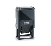 Datario autoinchiostrante con testo pers in plastica 41x24 mm nero - 140807