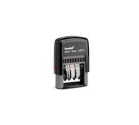 Trodat Timbro Printy 4820 4.0 Datario in Italiano, Autoinchiostrante Colore Nero, Formato Data GG MMM (in Lettere) AAAA, Altezza Carattere 4 mm, Impronta 25x4 mm, Cartuccia Nera Inclusa, in Astuccio