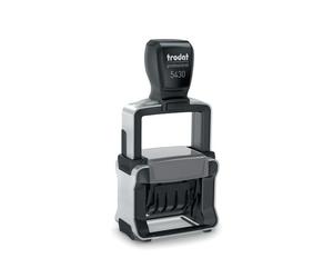 Datario autoinchiostrante Trodat Profess PAGATO - REGISTRATO 41x24 mm blu-rosso