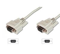 Datatransfer connection cable, D-Sub9 F/F, 3.0m, serial, molded, be