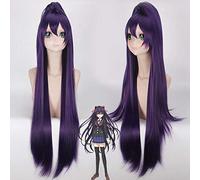 DATE A LIVE Yatogami Tohka Parrucche Cosplay diritte lunghe 100 cm per le donne Capelli finti femminili Anime Party Purple con Long Ponyta