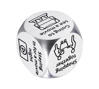 Date Dice - Stainless Steel Date Night Dice Game for Adults, Decision Dice | Divertente opzione Selector Cube Date Ideas Fun Night Dating Decision Dice for Boyfriend Girlfriend Husband Wife