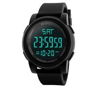 Date LED Digital Quartz Watches Sport Moda Uomo Orologio Cinque Sensi, Nero , One Size, Cinturino