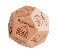 Date Night Dice - Coppia di legno Incontri divertenti, Data Dicce Coppie Strumenti decisionali Alimentari | per cena Cibo, Incontri in Legno per Compleanno, Natale, Santo-