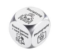 Date Night Dice - Dadi creativi per attività d'amore, cubo metallico con istruzioni decisionali per i partner, strumento interattivo per la vita coniugale, momenti spontanei, pianificazione, esercizi