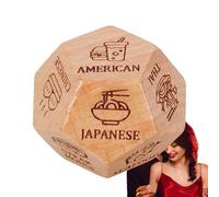 Date Night Dice,Date Dadi Coppie Dadi Decisione Cibo Dadi | Incontri Dadi per cena in legno, Gioco notturno di dadi di cibo per coppie adulte, Stuffers per calze