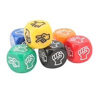 Dati da Gioco per Ipotesi di Dito, 12 Pezzi di Indovini di Dito Dadi da Gioco a 6 Lati 6 Colori da 20 Mm per le Forbici da Roccia da Dadi di Gioco, Setaccio per Festa Portatile
