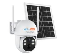 [Dati illimitati gratuiti a vita]Telecamera con eSIM 4G da Esterno,2K Telecamera 4G con Pannello Solare da 6 Watt,Zero costi mensili,7800mAh Batteria,Visione Notturna a Colori,Tracciamento Automatico