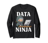Dati Ninja Data Scientist Coding Analytics Statistiche Maglia a Manica