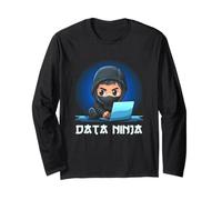 Dati Ninja Data Scientist Coding Analytics Statistiche Maglia a Manica