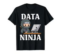 Dati Ninja Data Scientist Coding Analytics Statistiche Maglietta con Stampa Grafica Economica