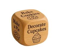 Dati notturni da appuntamento in legno con 6 compiti Determinare i dadi per i regali da uomo delle donne (cottura) (b)