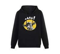 DATONGXINGFU Screaming Goat Aaah Funny Hoodies Long Sleeve Pullover Loose Hoody Mens Sweatershirt Black XL