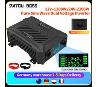 DATOUBOSS 12v 24v a 220V 1200w 2300w Supporto a due tensioni DC AC Converter 12v a 220v Potenza di picco UE 4000W Uso per auto LiFePo4 12V 24V to 220V EU