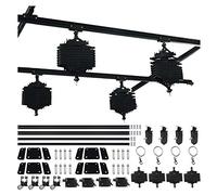 DATOUBOSS 2.0M x 2.0M Sistema di binari per soffitto a pantografo per studi fotografici Sistema di binari di supporto per l'illuminazione 43-200CM Kit di binari a pantografo a caduta (2.0Mx2.0M-A)