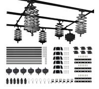 DATOUBOSS 3.0M x 3.0M Sistema di pantografi fotografici Set completo, sistema di binari di supporto per l'illuminazione dello studio da 3.0M, pantografo a caduta 43-200CM (3.0M×3.0M-A1)