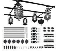 DATOUBOSS 4.0Mx4.0M Sistema di binari a soffitto a pantografo per la fotografia in studio 43-200CM Kit di binari a pantografo a goccia 4.0M Sistema di cavalletti a soffitto per riprese (4.0Mx4.0M-A1)