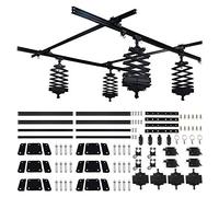 DATOUBOSS 4.0Mx4.0M Sistema di binari a soffitto a pantografo per la fotografia in studio 43-200CM Kit di binari a pantografo a goccia 4.0M Sistema di cavalletti a soffitto per riprese (4.0Mx4.0M-B)