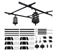 DATOUBOSS 4.0Mx4.0M Sistema di binari a soffitto a pantografo per la fotografia in studio 43-200CM Kit di binari a pantografo a goccia 4.0M Sistema di cavalletti a soffitto per riprese (4.0Mx4.0M-D)