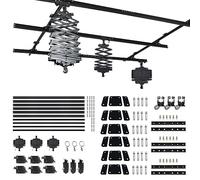 DATOUBOSS 4.0Mx4.0M Sistema di binari a soffitto a pantografo per la fotografia in studio 43-200CM Kit di binari a pantografo a goccia 4.0M Sistema di cavalletti a soffitto per riprese (4.0Mx4.0M-C)