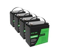 DATOUBOSS 4*Batteria al Litio 12V 50Ah LiFePO4, integrata 50A BMS 15000+cicli Batteria al litio a ciclo profondo MAX 640W Supporto di potenza in serie/parallelo, perfetto per solare, RV.