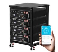 DATOUBOSS Batteria LiFePO4 da 48 V, 100 Ah, confezione da 4 pezzi, 20,48 kWh per server rack con Bluetooth, integrata 100 A, BMS, CAN/RS485, 15000 cicli, montaggio rack 3U, per fuoristrada solare