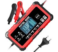 DATOUBOSS Caricabatterie per Auto 12V/24V, Mantenitore Batteria Moto, Caricatore Portatile Intelligente 12V 15A 24V 8A con Schermo LCD per Auto, Moto, Batterie AGM, Batterie LiFePO4 e Batterie Marine