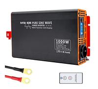 DATOUBOSS Inverter 24v 230v Onda Sinusoidale Pura 1000W/2000W Convertitore con presa AC &Type-c & 2.1 A Porta USB per RV Truck Car