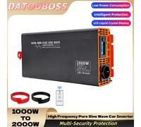 DATOUBOSS Inverter per auto a onda sinusoidale pura 4000W DC12V 24V 36V 48V 60V 72V a AC 220V-240V Potenza continua 2000W con inverter LCD EU Inverter 1500W
