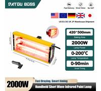 DATOUBOSS Lampada per vernice a infrarossi portatile a onde corte 2000W Timer intelligente 0-90min Lampada per polimerizzazione della vernice per asciugare il riscaldamento della vernice per