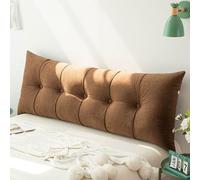 DATOUJL Cuscini Testata Letto,Cuscino per testiera Queen,Cuscino per Letto/Divano Cuscino per testiera Antiscivolo, Cuscino per Lettura con Supporto per la Schiena Tatami (Marrone,150 * 55 cm)