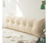 DATOUJL Cuscini Testata Letto,Cuscino per testiera Queen,Cuscino per Letto/Divano Cuscino per testiera Antiscivolo, Cuscino per Lettura con Supporto per la Schiena Tatami (Giallo,150 * 55 cm)