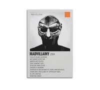 DATOZA Mf Doom Madvillainy - Poster decorativo da parete su tela, stile minimalista, stampa moderna per camera da letto, per camera da letto, 40 x 60 cm