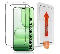 Datree 2 Pezzi per Honor 600 Lite 5G Pellicola Vetro Temperato, Durezza 9H Anti Graffio Pellicola Protettiva, Allineamento Automatico, Installazione Facile, Senza Bolle, Ultra HD Anti-Impronte