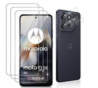 Datree 3 Pezzi per Motorola Moto G56 Pellicola Vetro Temperato, con 3 Pezzi Pellicola Fotocamera, Durezza 9H Anti GraffioCover Amichevole Protettiva Protezione Schermo