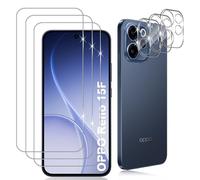 Datree 3 Pezzi per OPPO Reno 15 F/15F/15 FS/15FS (4G/5G) Pellicola Vetro Temperato, con 3 Pezzi Pellicola Fotocamera, Durezza 9H Anti GraffioCover Amichevole Protettiva Protezione Schermo