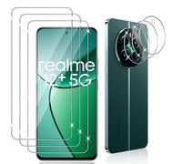 Datree 3 Pezzi per Realme 12 Plus/Realme 12+ 5G/Realme 12 4G Pellicola Vetro Temperato, con 3 Pezzi Pellicola Fotocamera, Durezza 9H Anti Graffio Amichevole Protettiva Protezione Schermo