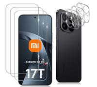 Datree 3 Pezzi per Xiaomi 17T Pro/15T/15T Pro Pellicola Vetro Temperato, con 3 Pezzi Pellicola Fotocamera, Durezza 9H Anti GraffioCover Amichevole Protettiva Protezione Schermo