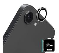 Datree Pellicola Fotocamera per iPhone 17E 5G, Durezza 9H Vetro Temperato Camera Protezione Lente Anello Individuale in Metallo, HD Anti Graffio Fotocamera Pellicola - Nero