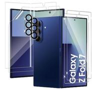 Datree per Samsung Galaxy Z Fold 7 Vetro Temperato, 2+2+2 Pezzi Protettiva Interno in TPU + Protezione Schermo Esterno +Fotocamera Vetro Temperato,Senza Bolle,HD Anti-Graffio Film