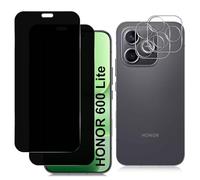 Datree Privacy Pellicola Protettiva per Honor 600 Lite 5G, 2+2 Pezzi Privacy Vetro Temperato con Pellicola Fotocamera, Durezza 9H Anti-Spy Senza Bolle Vetro Temperato, Anti Graffio