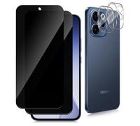 Datree Privacy Pellicola Protettiva per OPPO Reno 15 F/15F/15 FS/15FS (4G/5G), 2+2 Pezzi Privacy Vetro Temperato con Pellicola Fotocamera, Durezza 9H Anti-Spy Senza Bolle Vetro Temperato, Anti Graffio