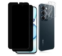 Datree Privacy Pellicola Protettiva per Realme C100 5G, 2+2 Pezzi | Privacy Vetro Temperato con Pellicola Fotocamera, Durezza 9H Anti-Spy Senza Bolle Vetro Temperato, Anti Graffio