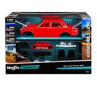Datsun Nisan Bluebird 510 Rosso 1971 Kit 1/24 Maisto Modellino Auto