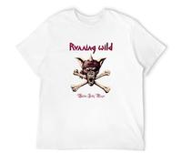 Datum Running Wild Under Jolly Roger Crossbones T-Shirt Men T-Shirt White M