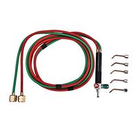 DAUERHAFT Torcia per saldatura Strumento Pistola a fiamma con 5 punte, Mini torcia a gas per saldatura, Torcia ossigeno gioielli, Attrezzatura per lavorazione gioielli Pistola per saldatura adatta, To